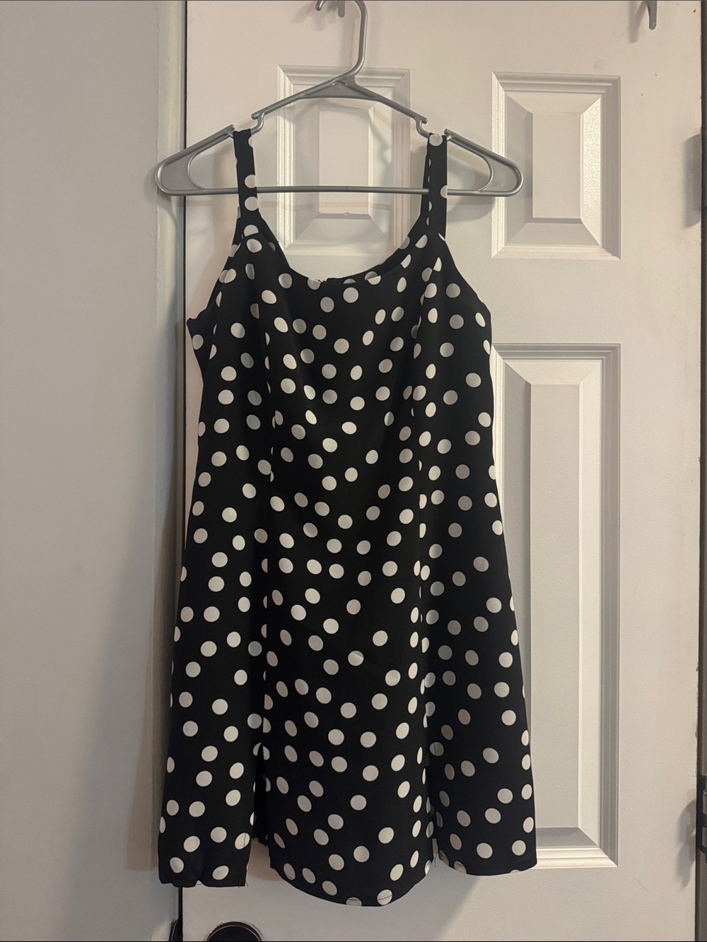 Vintage Women’s Black Polka Dot Mini Romper Dress